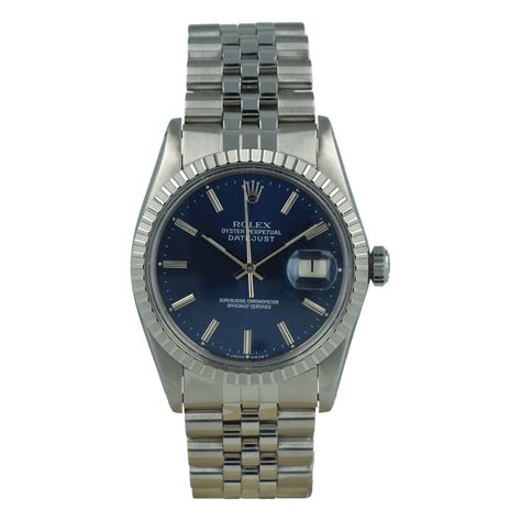 rolex datejust 16030 blue dial|Rolex 16030 year.